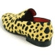 Load image into Gallery viewer, FIESSO BLACK/GOLD LEOPARD PRINT PONY HAIR LOAFER
