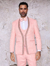 Load image into Gallery viewer, FANCY 3PC BANNED COLLAR SUIT WITH TIE-INSOMANIA
