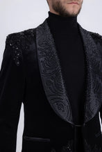 Load image into Gallery viewer, Barabas Imperial Garden Rhinestone Blazer
