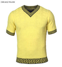 Load image into Gallery viewer, SS.VNECK GREEK PRINT SHIRT
