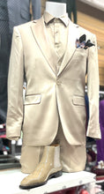 CLASSICO - MANZINI Men's 3-Piece Slim-Fit Shiny All Satin Suit
