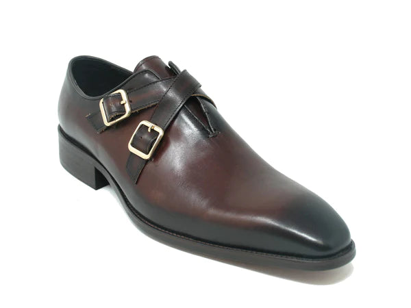 Carrucci Cross Strap Leather Loafer