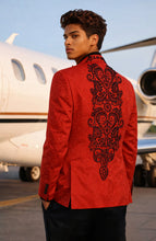 Load image into Gallery viewer, Manzini Fancy Blazer with Design on Collar
