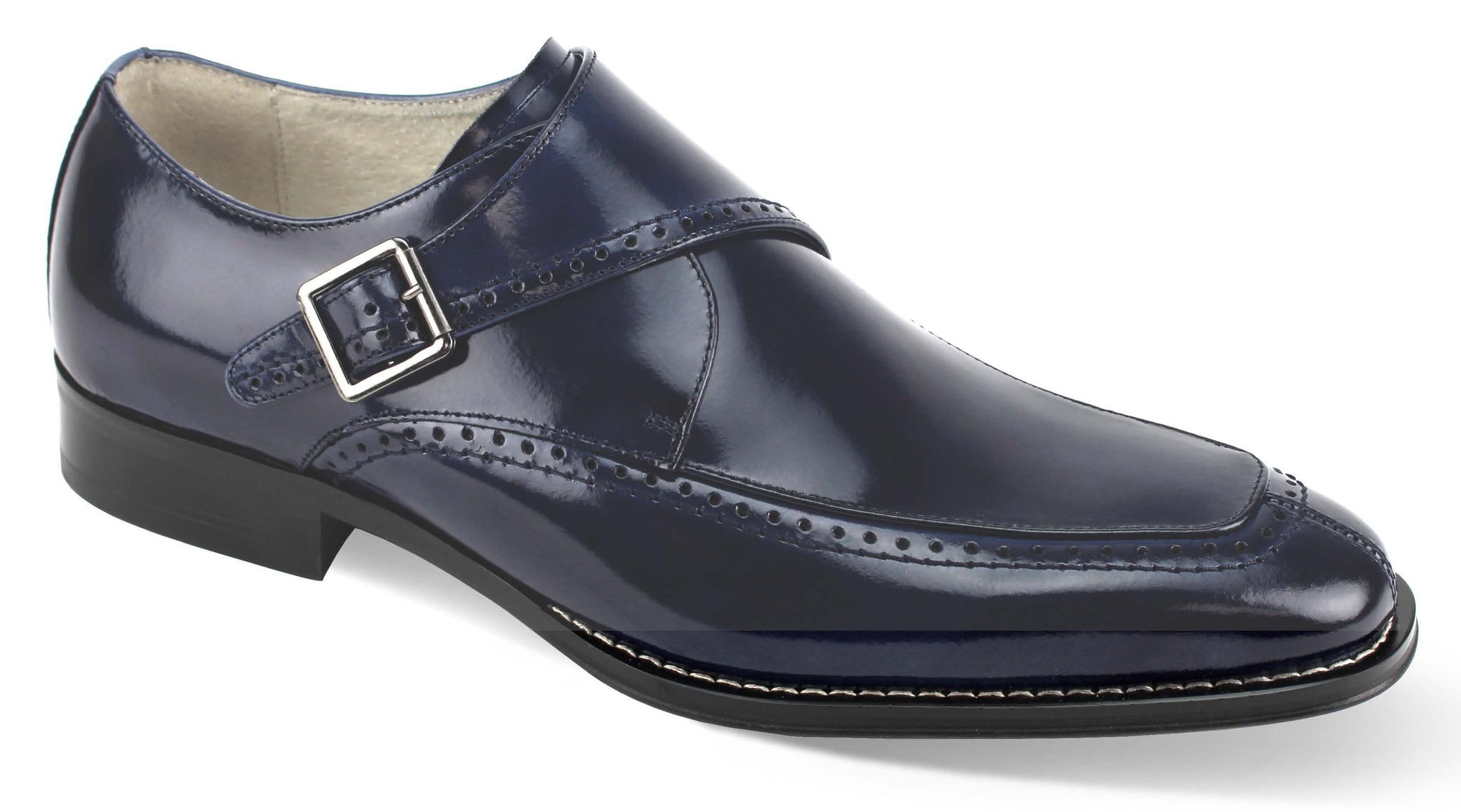 Giovanni Amato Leather Monk strap Dress Shoes Brown Loafers Buckles Men 10.5 Amato Men main image 3
