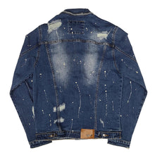 Load image into Gallery viewer, Multi Colored Twill Patch Denim Jacket - KLEEP
