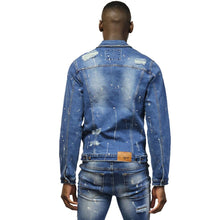 Load image into Gallery viewer, Multi Colored Twill Patch Denim Jacket - KLEEP
