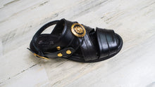 Load image into Gallery viewer, Calf-Skin Leather Slip on Sandals w/ Emblem - EMILIO FRANCO
