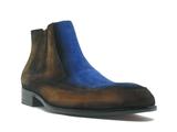 Two Tone Suede Chelsea Boots - CARRUCCI