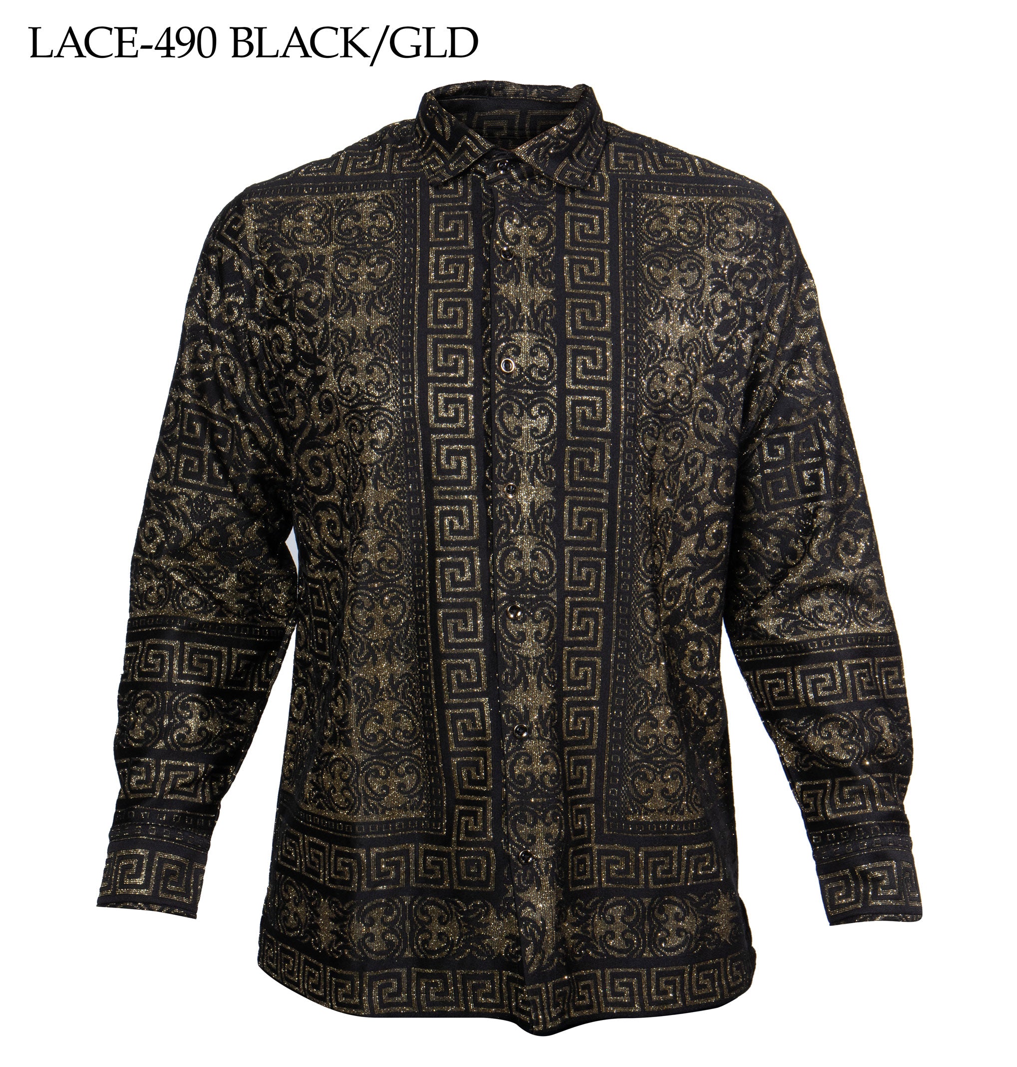 Lace-490-Blk/Gold Shirt-Prestige – RASOOLS MENSWEAR