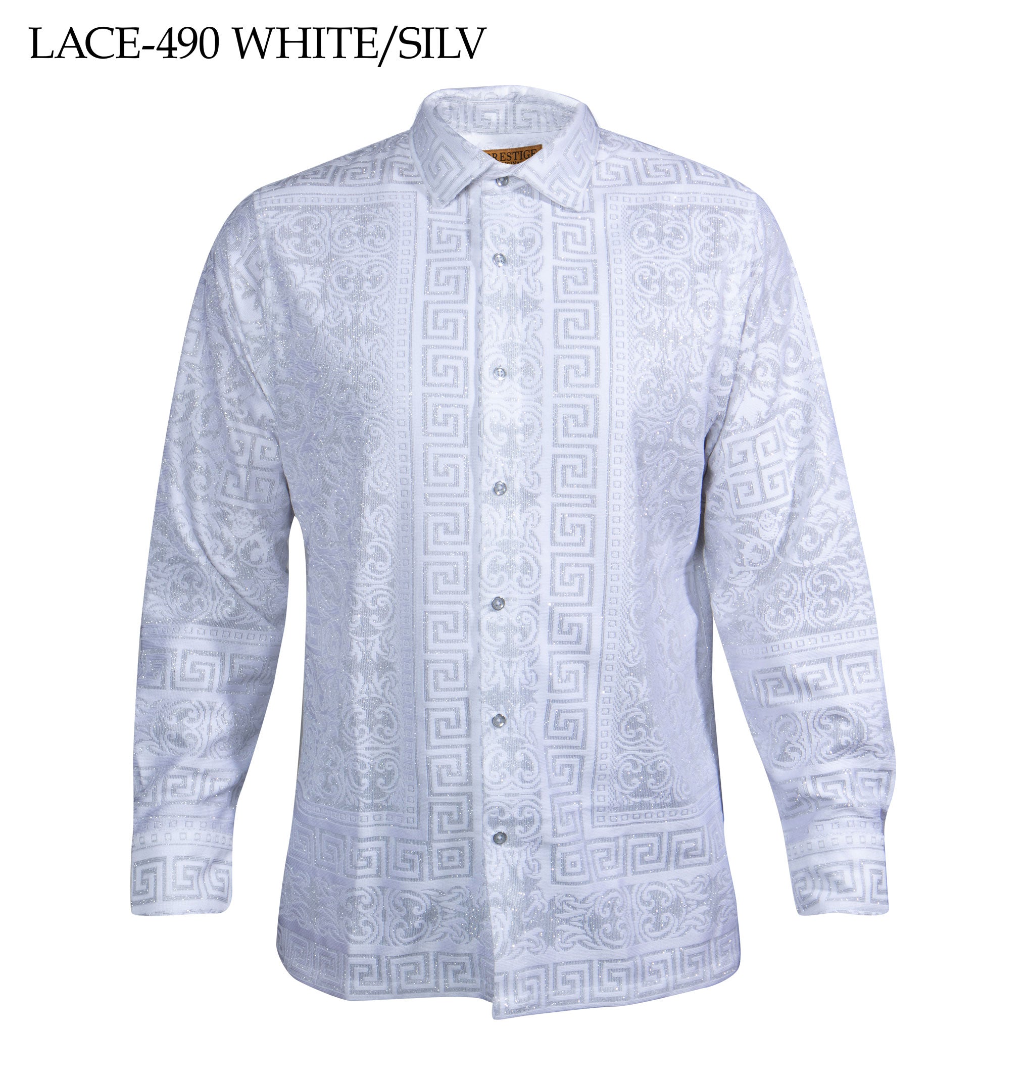 Lace-490- White/Silver-Prestige – RASOOLS MENSWEAR