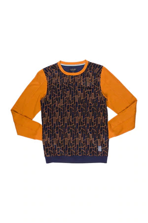 Nathan | Men's Long Sleeve Fancy Knit CreW-A.TIZIANO