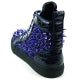 Load image into Gallery viewer, FI-2369 Navy Spikes High Top Sneakers by Fiesso
