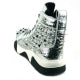 Load image into Gallery viewer, FI-2405 Silver Spikes High Top Sneakers by Fiesso
