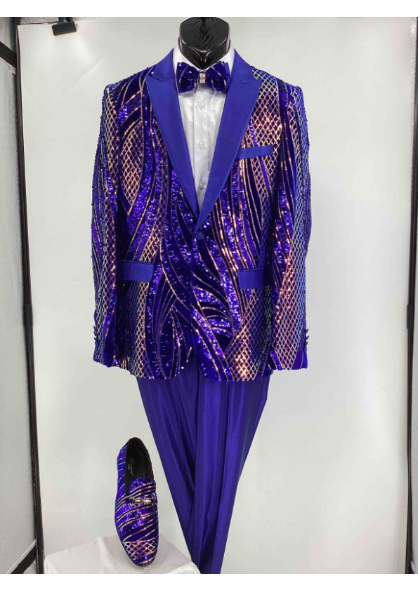 Velvet Geometry Foil Sequin Blazer Only-Cielo – RASOOLS MENSWEAR