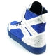 Load image into Gallery viewer, FI-2402 White Blue Rhinestones High Top Sneakers by Fiesso
